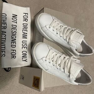 Golden Goose White Sneakers with Silver